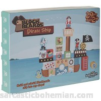 Blockbeard's Pirate Ship Wooden Building Blocks Playset 29 pcs. by Imagination Generation B0167BIQEW